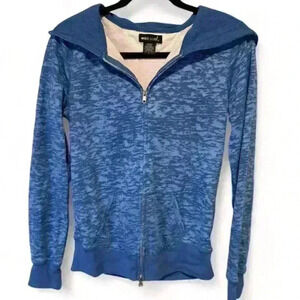 Wet Seal Women's Blue Zip-Up Hoodie Jacket Size Large
